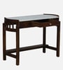 Haslev Sheesham Wood Study Table In Scratch Resistant Provincial Teak Finish With Marble Top