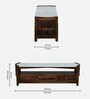 Haslev Sheesham Wood TV Unit In Scratch Resistant Provincial Teak Finish With Marble Top