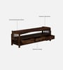 Haslev Sheesham Wood TV Unit In Scratch Resistant Provincial Teak Finish