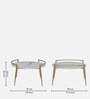 Hauge Metal Coffee Table In Gold Finish With Porcelain Top