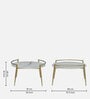 Hauge Metal Coffee Table In Gold Finish With Porcelain Top