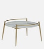 Hauge Metal Coffee Table In Gold Finish With Porcelain Top