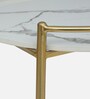 Hauge Metal Coffee Table In Gold Finish With Porcelain Top