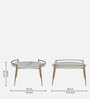 Hauge Metal Coffee Table In Gold Finish With Porcelain Top