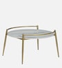 Hauge Metal Coffee Table In Gold Finish With Porcelain Top