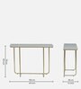 Hauge Metal Console Table In Gold Finish With Porcelain Top