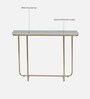 Hauge Metal Console Table In Gold Finish With Porcelain Top