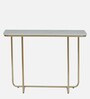 Hauge Metal Console Table In Gold Finish With Porcelain Top