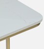 Hauge Metal Console Table In Gold Finish With Porcelain Top