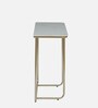 Hauge Metal Console Table In Gold Finish With Porcelain Top