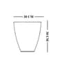 Grey Havana Molded 30 Cm Planter