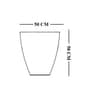 Grey Havana Molded 50 Cm Planter