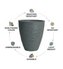 Grey Havana Molded 50 Cm Planter