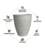 White Havana Molded 40 Cm Planter