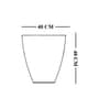 White Havana Molded 40 Cm Planter