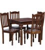 Haveli Sheesham Wood 4 Seater Dining Set in Provincial Teak Finish