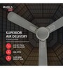 Havells Bianca 1200mm Energy Saving with Remote Control 5 Star Decorative BLDC Ceiling Fan Slate
