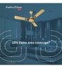 Havells Festiva Prime 1200mm Energy Saving with Remote Control 5 Star Decorative BLDC Ceiling Fan Beige Cola Chrome
