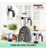 Havells Power Hunk 800W Mixer Grinder with 3 Jar Hands Free operation (Grey)