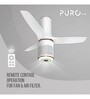 Havells Stealth Puro Air 1250mm Ceiling Fan with Air Purifier & Remote Control Peral White LT Copper