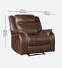 Haven Leatherette 1 Seater Sofa In Dark Brown Colour Haven Leatherette 1 Seater Sofa In Dark Brown Colour