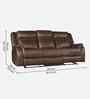 Haven Leatherette 3 Seater Sofa In Dark Brown Colour Haven Leatherette 3 Seater Sofa In Dark Brown Colour
