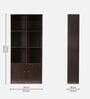 Hayao 6 Cube Book Shelf with Cabinet in Wenge Finish
