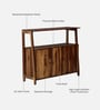 Hayward Sheesham Wood 3 Door Sideboard In Provincial Teak Finish