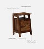 Hayward Sheesham Wood Bedside Table In Provincial