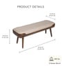 Haze Upholstered Bench In Walnut Colour Haze Upholstered Bench In Walnut Colour