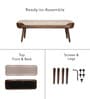 Haze Upholstered Bench In Walnut Colour Haze Upholstered Bench In Walnut Colour
