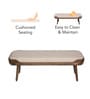 Haze Upholstered Bench In Walnut Colour Haze Upholstered Bench In Walnut Colour