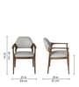 Hazel Ash wood Dining Chairs In Beige Colour (Set Of 2 )