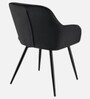Hazel Leatherette Arm Chair In Black Color