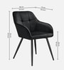 Hazel Leatherette Arm Chair In Black Color