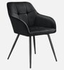 Hazel Leatherette Arm Chair In Black Color