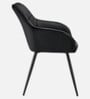 Hazel Leatherette Arm Chair In Black Color