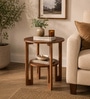 Hazel Mango Wood End Table In Tubbaq Finish