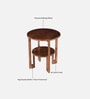 Hazel Mango Wood End Table In Tubbaq Finish