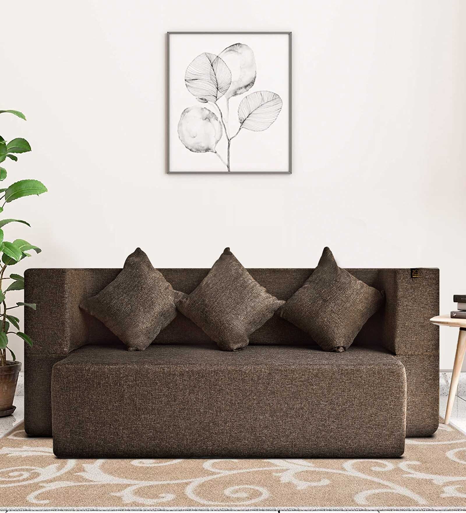 Buy Ace 14 Inch Foam (72x36) In Brown Colour Single Size Sofa Cum