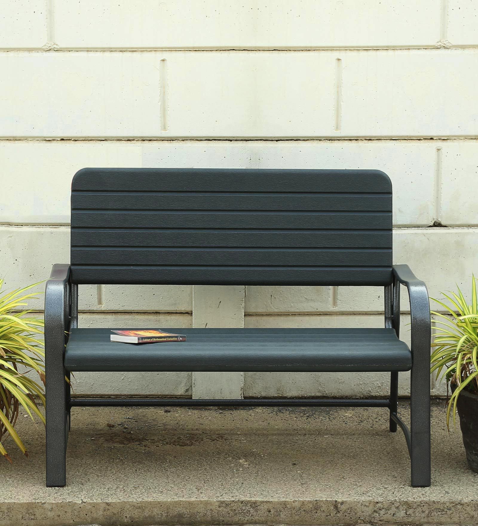 Buy HDPE Two Seater Outdoor Bench in Green Colour by Ventura Online