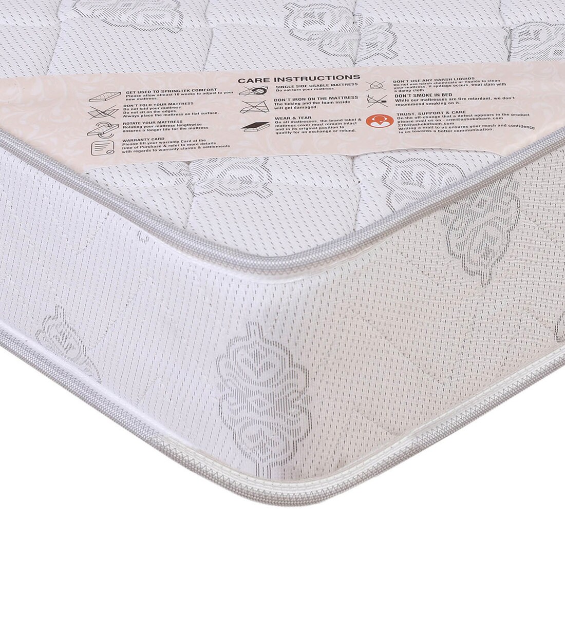 Buy Ortho Coir Health Spa Orthopaedic Coir & Bonded Foam 6 Inch King Size Mattress by Springtek