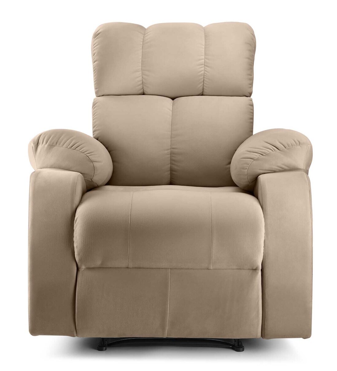 Buy Helios Fabric Manual 1 Seater Recliner in Beige Colour by Little