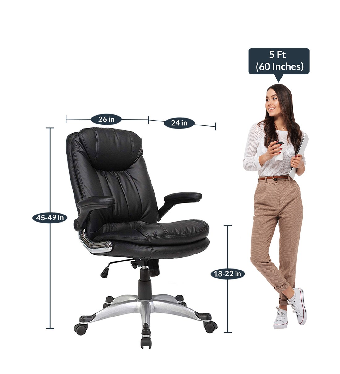 Buy Herp Executive Chair in Black Colour at 35 OFF by Workspace