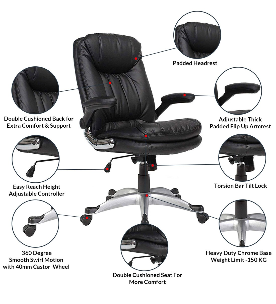 Buy Herp Executive Chair in Black Colour at 35 OFF by Workspace