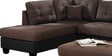 Heather Fabric RHS Sectional Sofa ( 3+ Lounger) in Brown & Black Colour