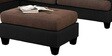 Heather Fabric RHS Sectional Sofa ( 3+ Lounger) in Brown & Black Colour