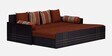 Hena Fabric Sofa Cum Bed in Rust & Brown Colour