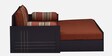 Hena Fabric Sofa Cum Bed in Rust & Brown Colour