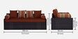Hena Fabric Sofa Cum Bed in Rust & Brown Colour